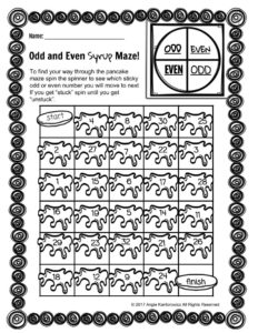 Odd and Even Syrup Maze