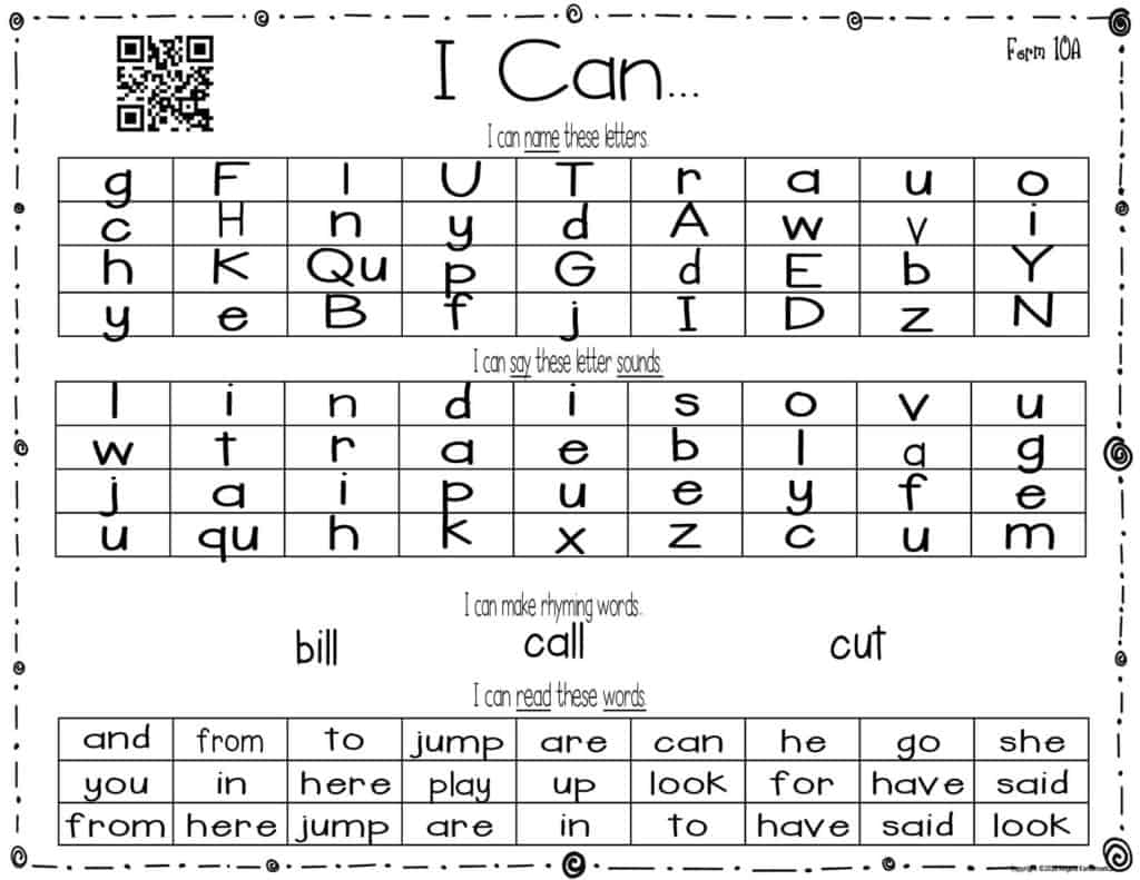 Letter, Letter Sound and Sight Word Practice with QR Codes