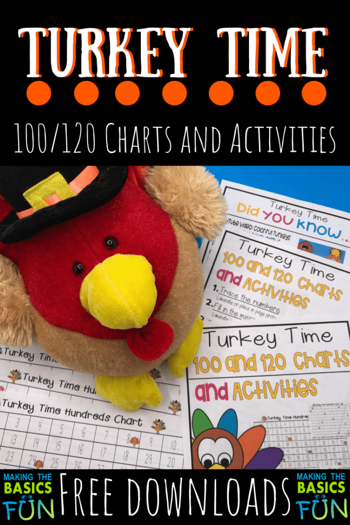 100 and 120 Turkey Time Math Activities