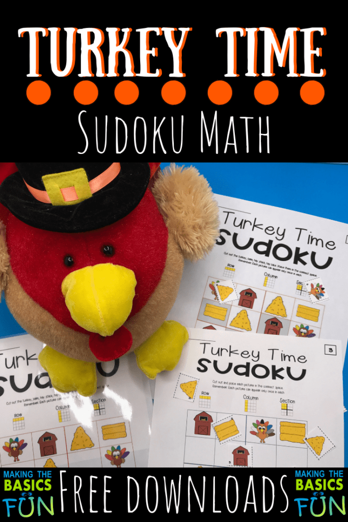 Sudoku Turkey Time Math Activities