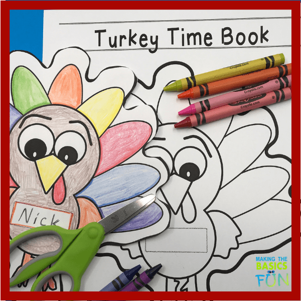 Thanksgiving Printable Activities. Turkey Shape Book Freebie Download