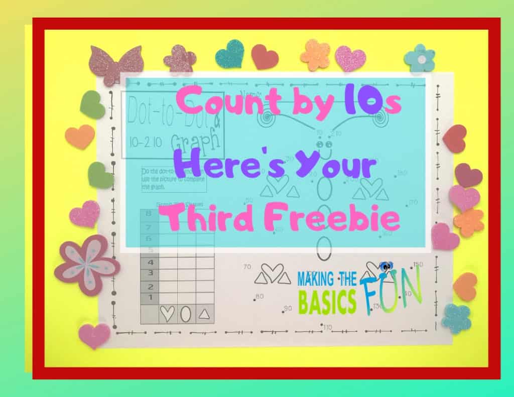 Freebie, Valentine Count by 10s and graph Freebie