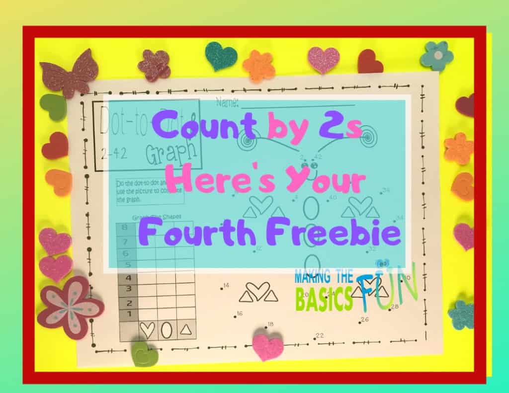 Freebie, Valentine Count by 2s and graph Freebie