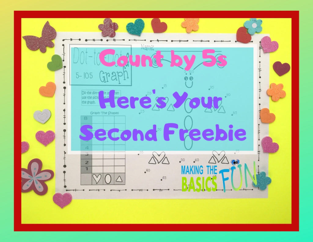 Freebie, Valentine Count by 5s and graph Freebie