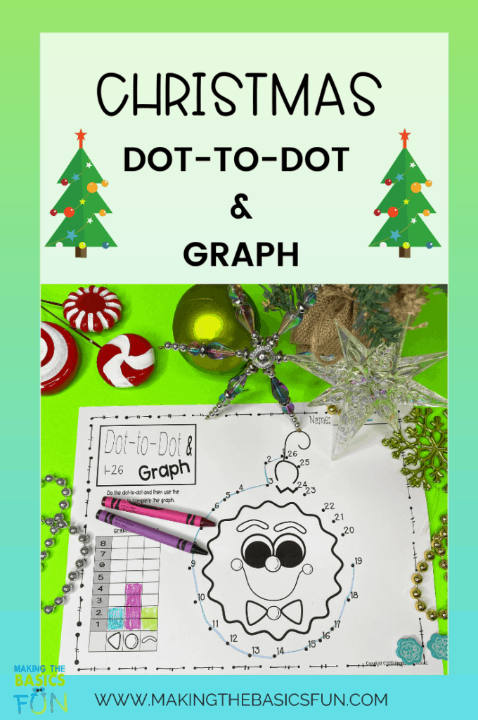 Christmas Ornament Dot-To-Dot with Graph of objects found on printable