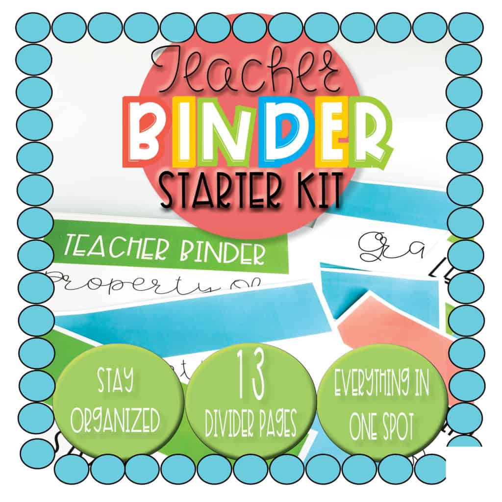 Teacher Binder Starter Kit
