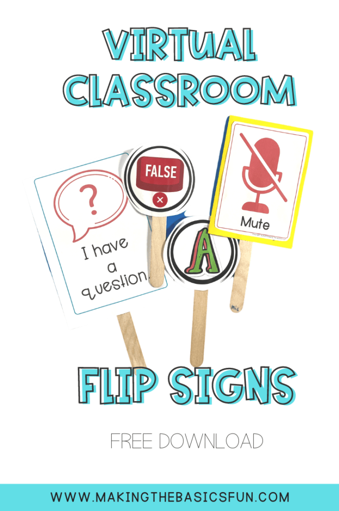 virtual classroom flip sign examples