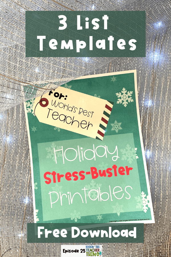 Holiday teacher stress buster gift